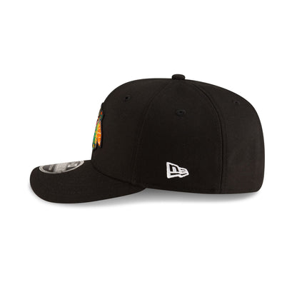 Chicago Blackhawks Team Black 9SEVENTY Stretch-Snap Hat