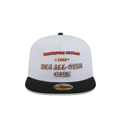 Baltimore Orioles Summer Derby White 59FIFTY A-Frame Fitted Hat