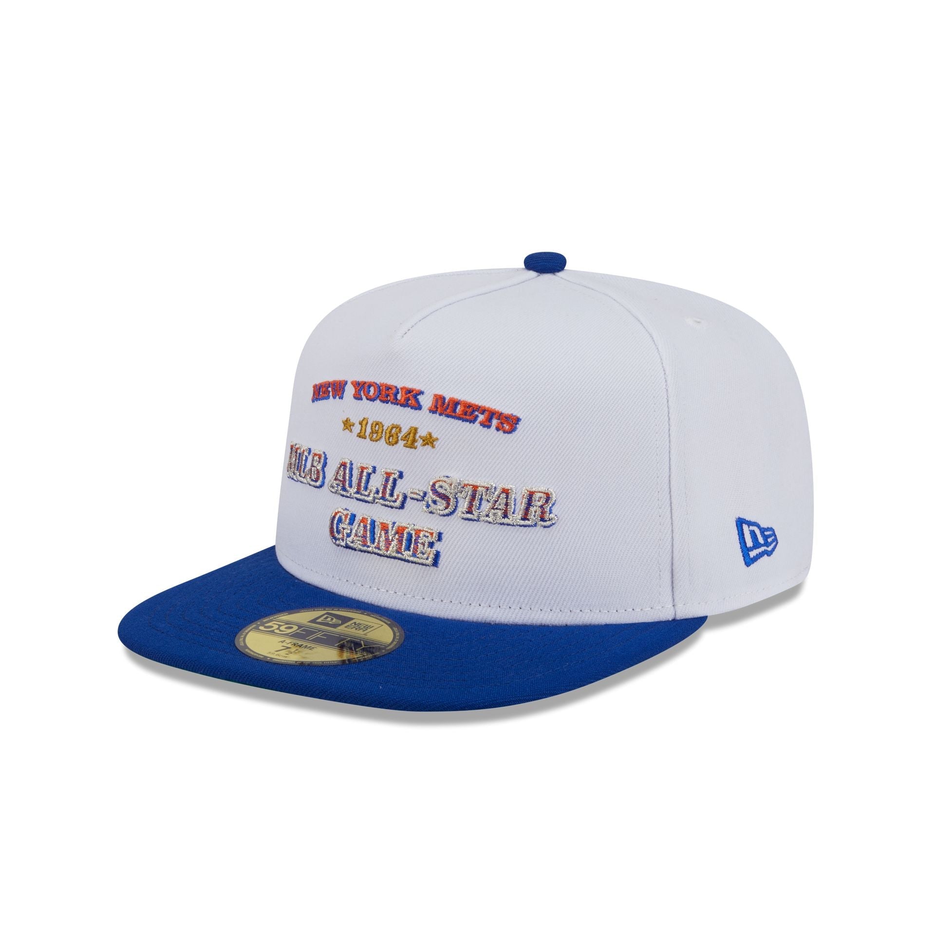 New York Mets Summer Derby White 59FIFTY A-Frame Fitted Hat