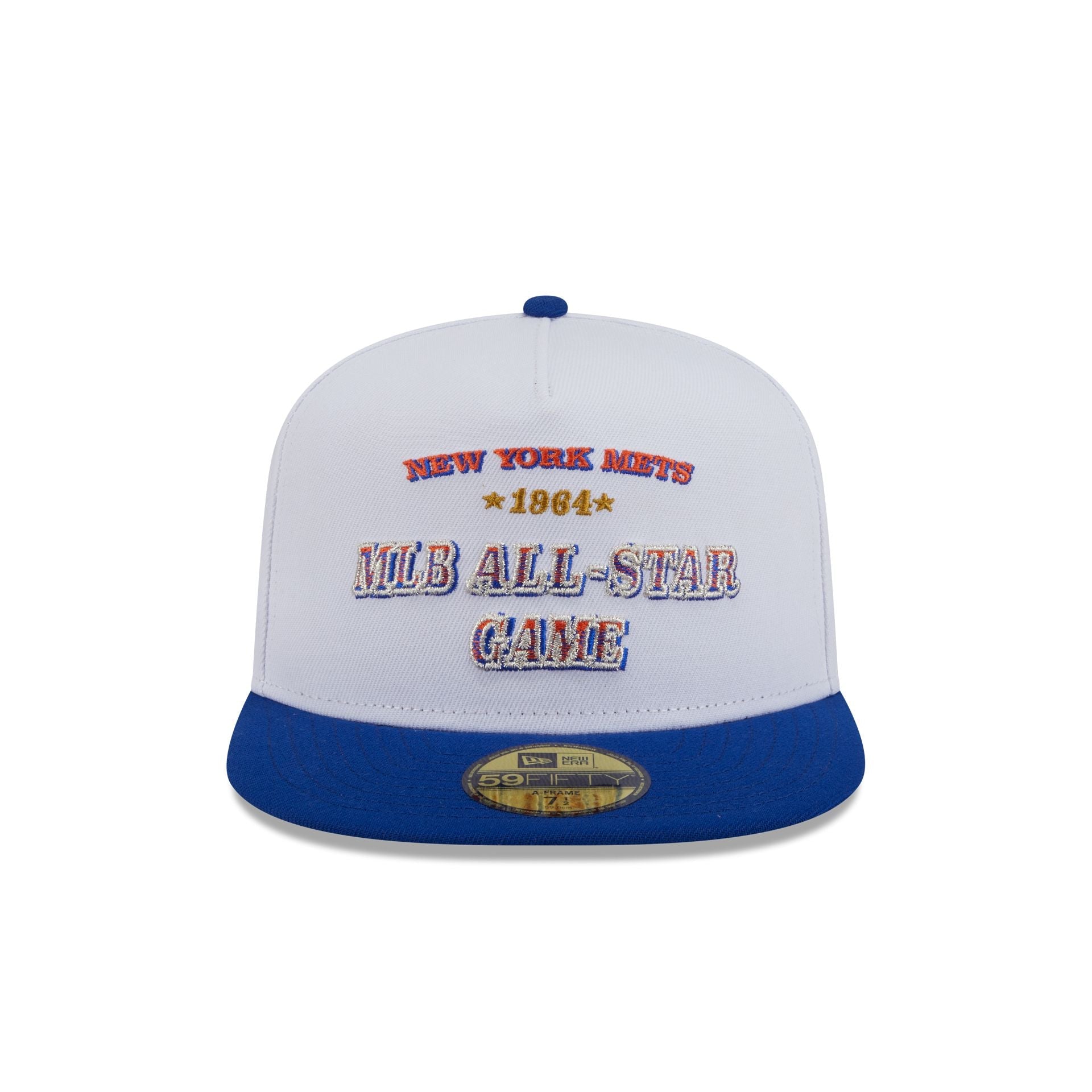 New York Mets Summer Derby White 59FIFTY A-Frame Fitted Hat