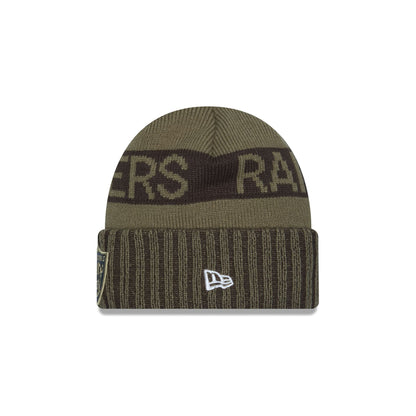 Las Vegas Raiders 2025 Salute to Service Cuff Knit Hat