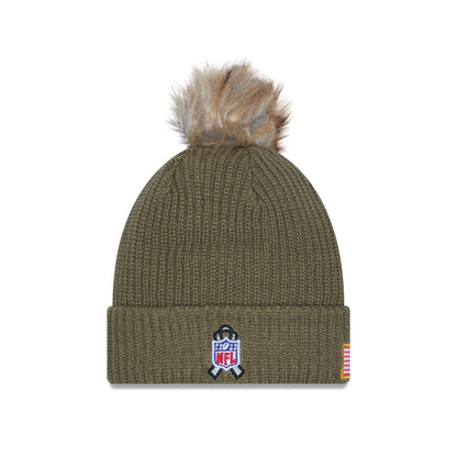 Buffalo Bills 2025 Salute to Service Women's Pom Knit Hat