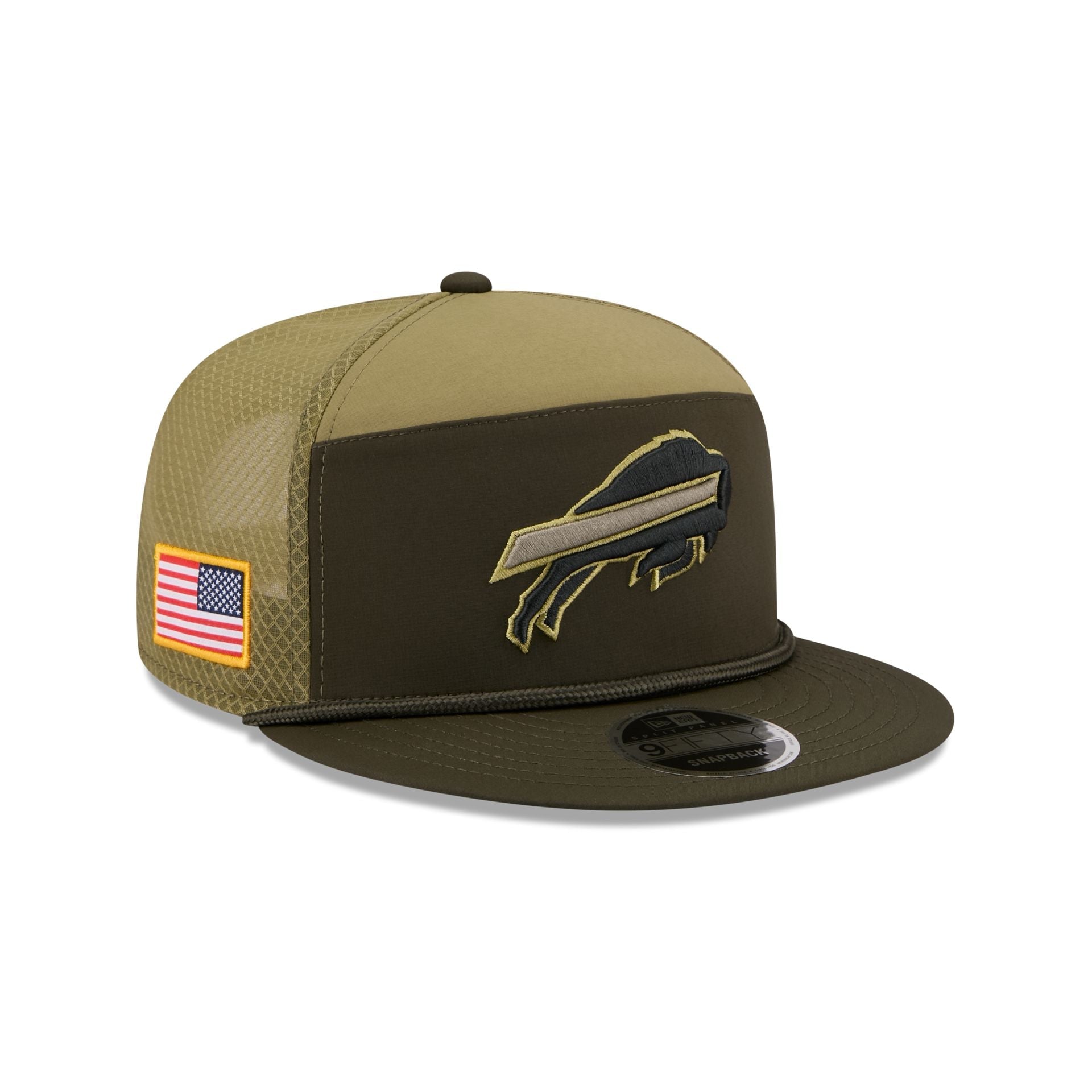 Buffalo Bills 2025 Salute to Service Split Panel 9FIFTY Trucker Hat