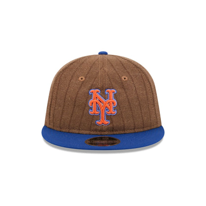 New York Mets Three Looms Wool Pinstripe Retro Crown 9FIFTY Adjustable Hat