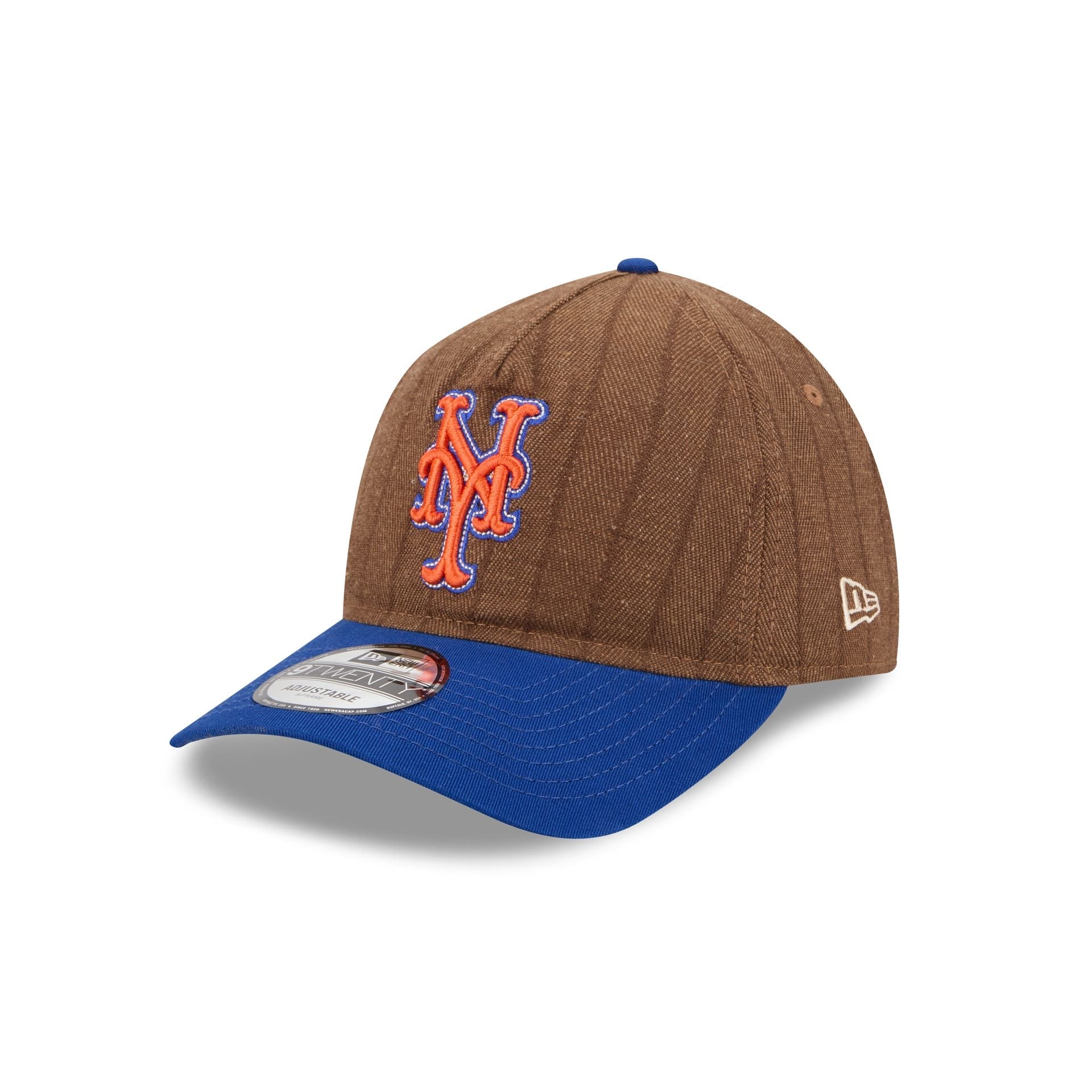 New York Mets Three Looms Wool Pinstripe 9TWENTY A-Frame Adjustable Hat
