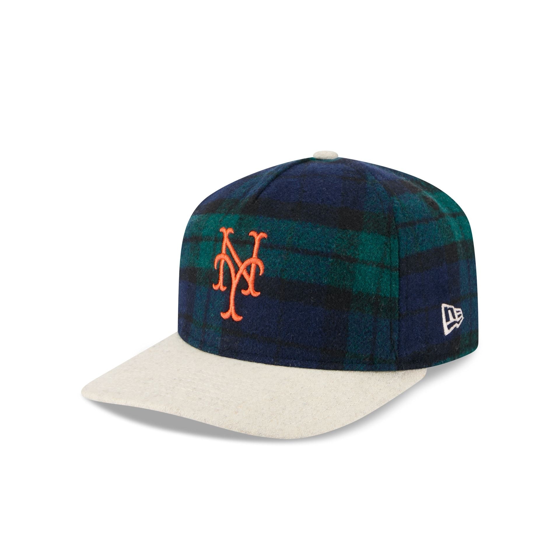 New York Mets Plaid Letterman 19TWENTY Adjustable Hat