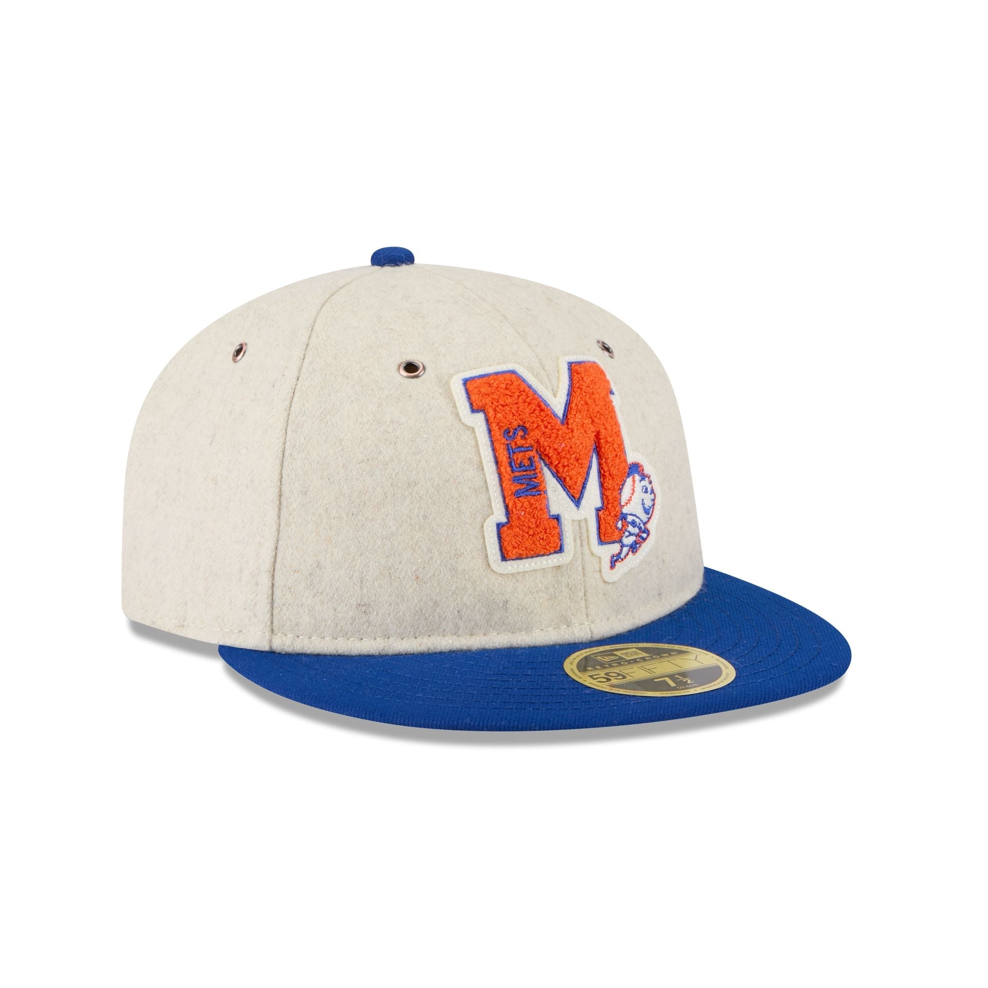 New York Mets Wool Letterman Retro Crown 59FIFTY Fitted Hat