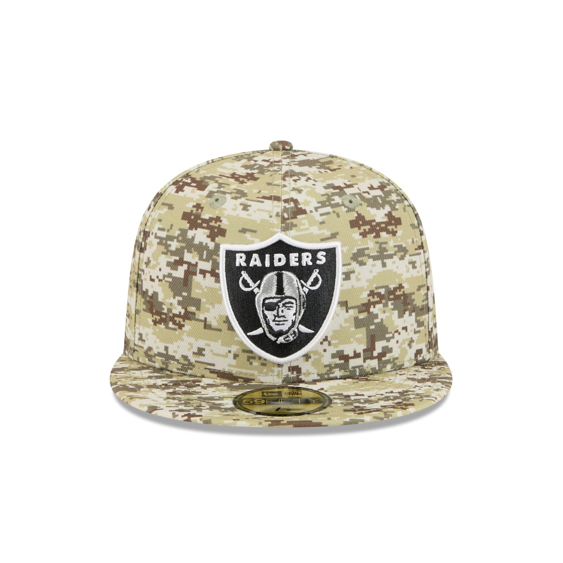 Las Vegas Raiders 2025 Salute to Service Fan Gear 59FIFTY Fitted Hat