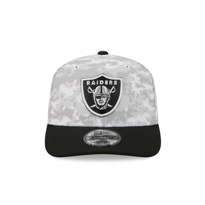 Las Vegas Raiders 2025 Salute to Service Fan Gear 9SEVENTY Stretch-Snap Hat