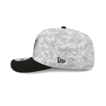 Las Vegas Raiders 2025 Salute to Service Fan Gear 9SEVENTY Stretch-Snap Hat