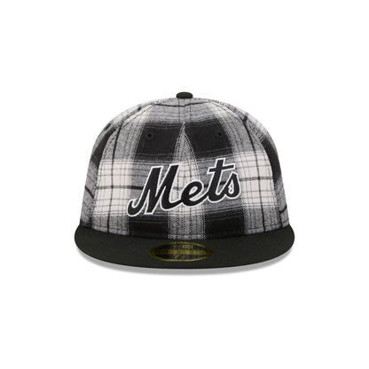 New York Mets Grunge Plaid Retro Crown 59FIFTY Fitted Hat