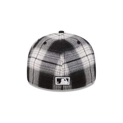 New York Mets Grunge Plaid Retro Crown 59FIFTY Fitted Hat
