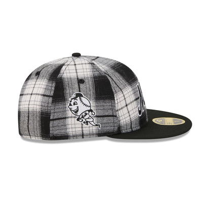New York Mets Grunge Plaid Retro Crown 59FIFTY Fitted Hat