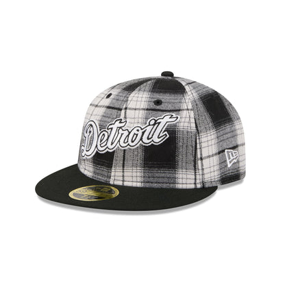 Detroit Tigers Grunge Plaid Retro Crown 59FIFTY Fitted Hat
