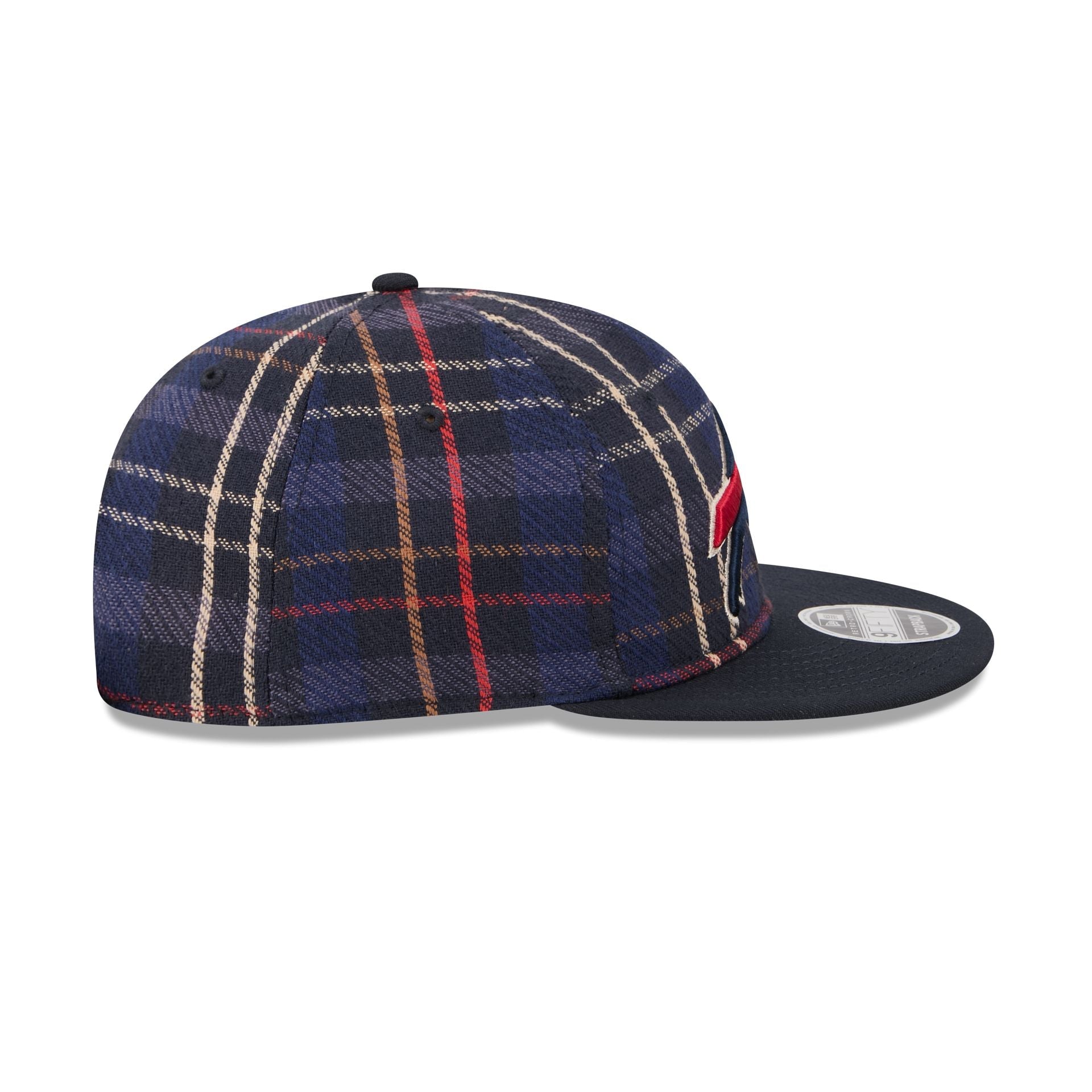 Buffalo Bills Grunge Plaid Retro Crown 9FIFTY Adjustable Hat