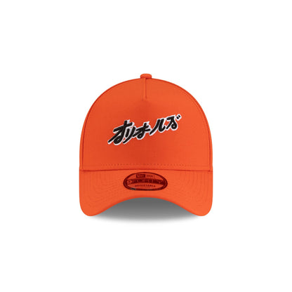Hyperfly Katakana x Baltimore Orioles Orange9FORTY A-Frame Snapback Hat