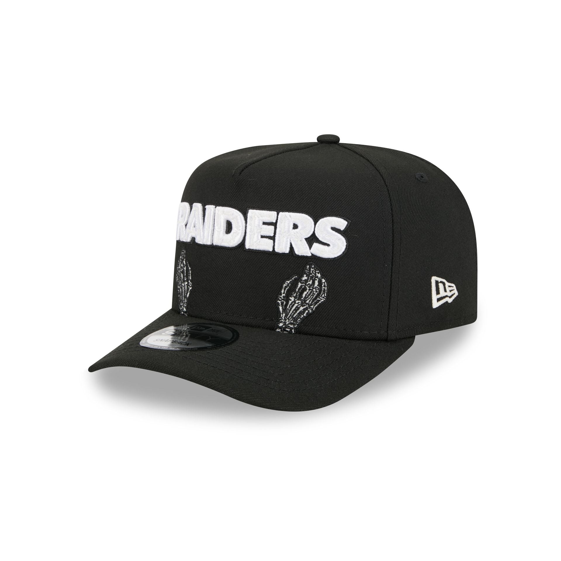 Las Vegas Raiders Skeletal Script 9FIFTY A-Frame Snapback Hat