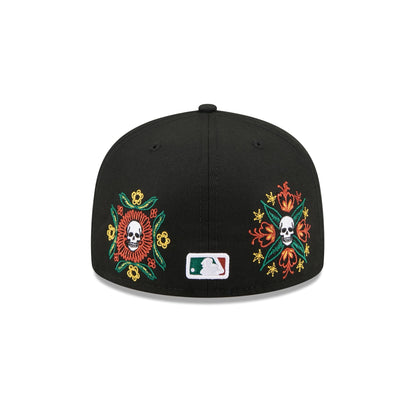 Baltimore Orioles Day of the Dead Skull & Flowers 59FIFTY Fitted Hat