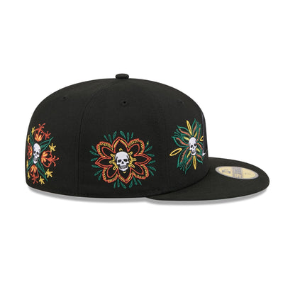Arizona Diamondbacks Day of the Dead Skull & Flowers 59FIFTY Fitted Hat