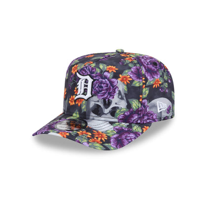 Detroit Tigers Day of the Dead Skull & Roses 9FIFTY A-Frame Snapback