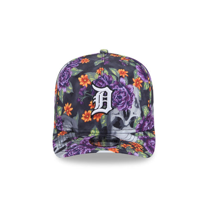 Detroit Tigers Day of the Dead Skull & Roses 9FIFTY A-Frame Snapback