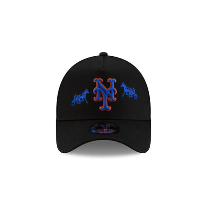 Siegelman Stable x New York Mets Black 9FORTY A-Frame Snapback Hat