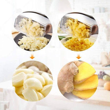 Kitchen Premium Garlic Press Stainless Steel Garlic Crusher Press Easy to Use Food Helper