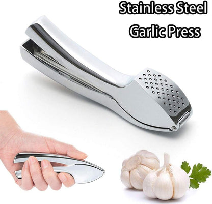 Kitchen Premium Garlic Press Stainless Steel Garlic Crusher Press Easy to Use Food Helper
