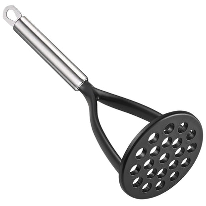 TENTA KITCHEN Good Grips Potato Solid Masher Professional Potato Mashers Stainless Steel Nylon,Garlic Press,Cooking and Kitchen Gadget. Ricer Press Blender Crusher for Non-Stick Cookware