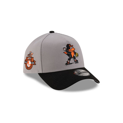 Baltimore Orioles Mascot Gray 9FORTY A-Frame Snapback Hat
