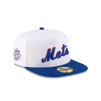 Just Caps League Sidepatch Optic White New York Mets 59FIFTY A-Frame Fitted Hat