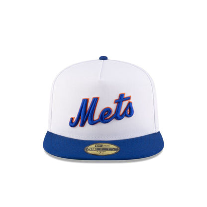 Just Caps League Sidepatch Optic White New York Mets 59FIFTY A-Frame Fitted Hat