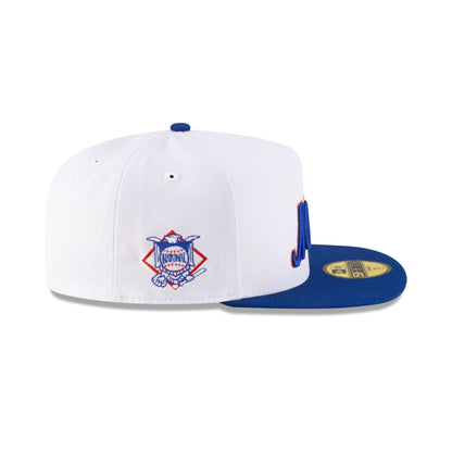 Just Caps League Sidepatch Optic White New York Mets 59FIFTY A-Frame Fitted Hat