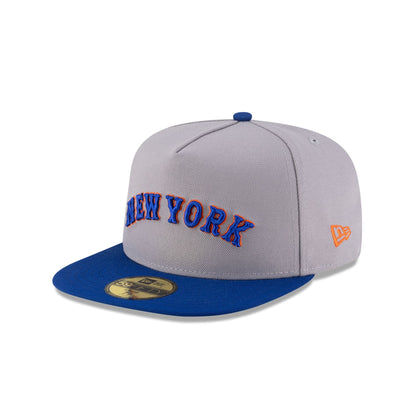 Just Caps League Sidepatch Gray New York Mets 59FIFTY A-Frame Fitted Hat