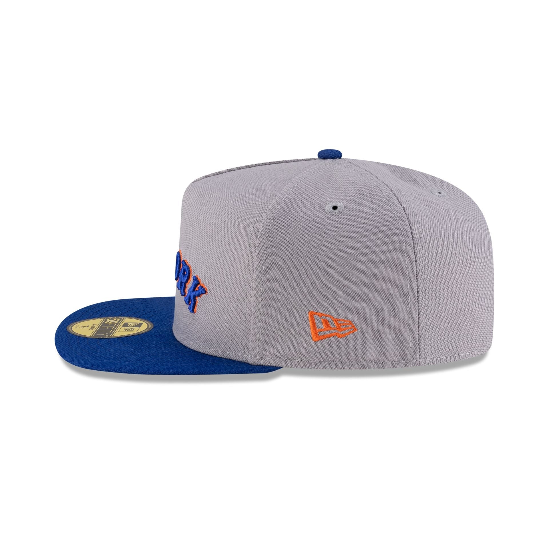 Just Caps League Sidepatch Gray New York Mets 59FIFTY A-Frame Fitted Hat