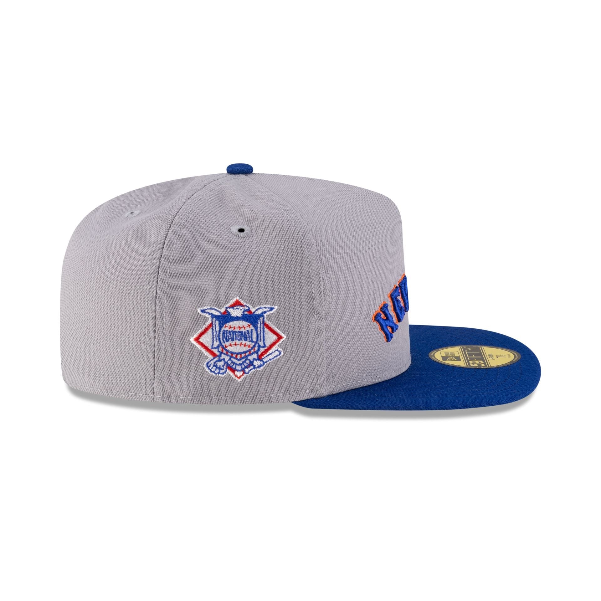 Just Caps League Sidepatch Gray New York Mets 59FIFTY A-Frame Fitted Hat