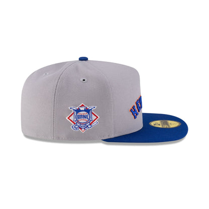 Just Caps League Sidepatch Gray New York Mets 59FIFTY A-Frame Fitted Hat