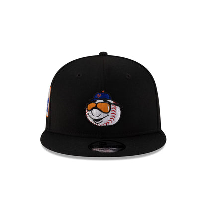 New York Mets Mr. Met Black 9FIFTY Snapback Hat