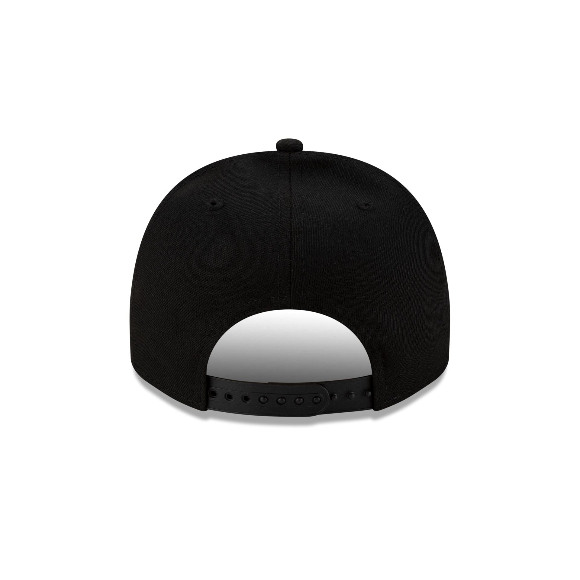 New York Mets Upside Down Logo Black 9FIFTY A-Frame Snapback Hat