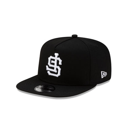 San Francisco Giants Upside Down Logo Black 9FIFTY A-Frame Snapback Hat