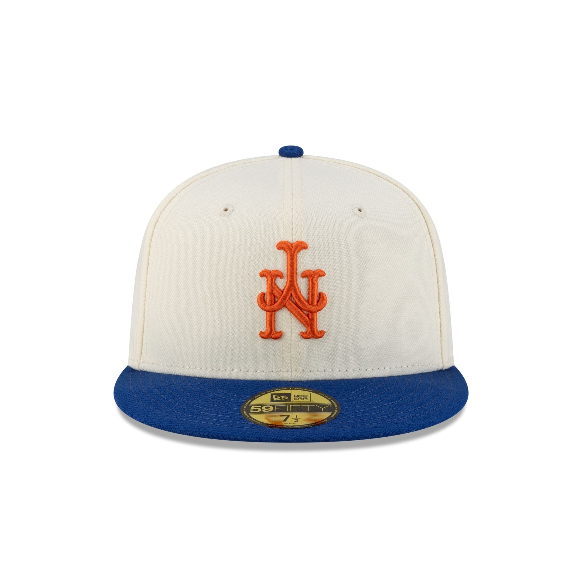 New York Mets Upside Down Logo Chrome 59FIFTY Fitted Hat