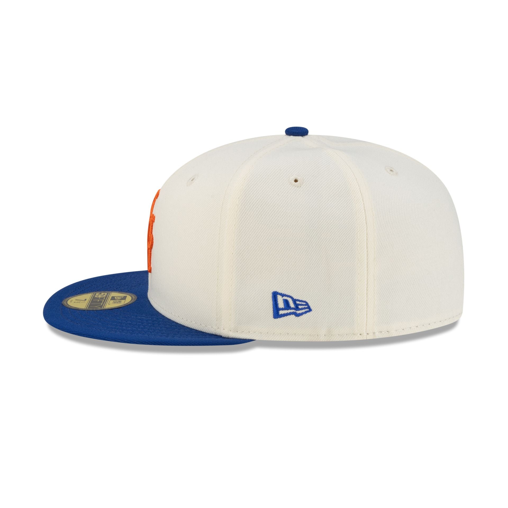 New York Mets Upside Down Logo Chrome 59FIFTY Fitted Hat