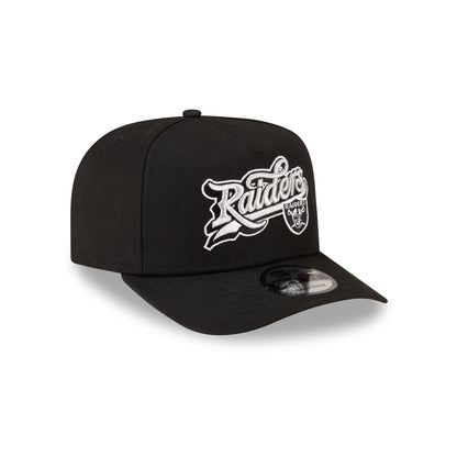 Born x Raised x Las Vegas Raiders Script Black 9FIFTY A-Frame Snapback Hat