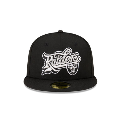 Born x Raised x Las Vegas Raiders Script 59FIFTY Fitted Hat