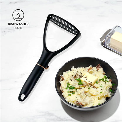 TENTA KITCHEN Good Grips Potato Solid Masher Professional Potato Mashers Stainless Steel Nylon,Garlic Press,Cooking and Kitchen Gadget. Ricer Press Blender Crusher for Non-Stick Cookware