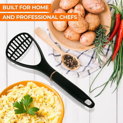 TENTA KITCHEN Good Grips Potato Solid Masher Professional Potato Mashers Stainless Steel Nylon,Garlic Press,Cooking and Kitchen Gadget. Ricer Press Blender Crusher for Non-Stick Cookware