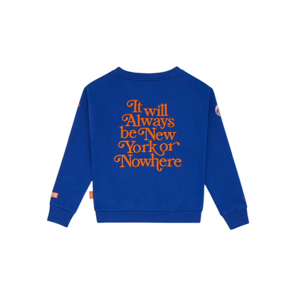 New York or Nowhere x New York Mets Youth Light Royal Crewneck