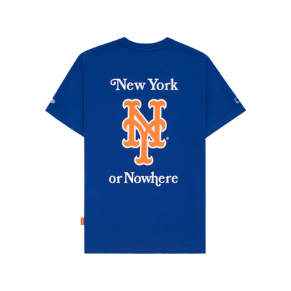 New York or Nowhere x New York Mets Light Royal Logo T-Shirt