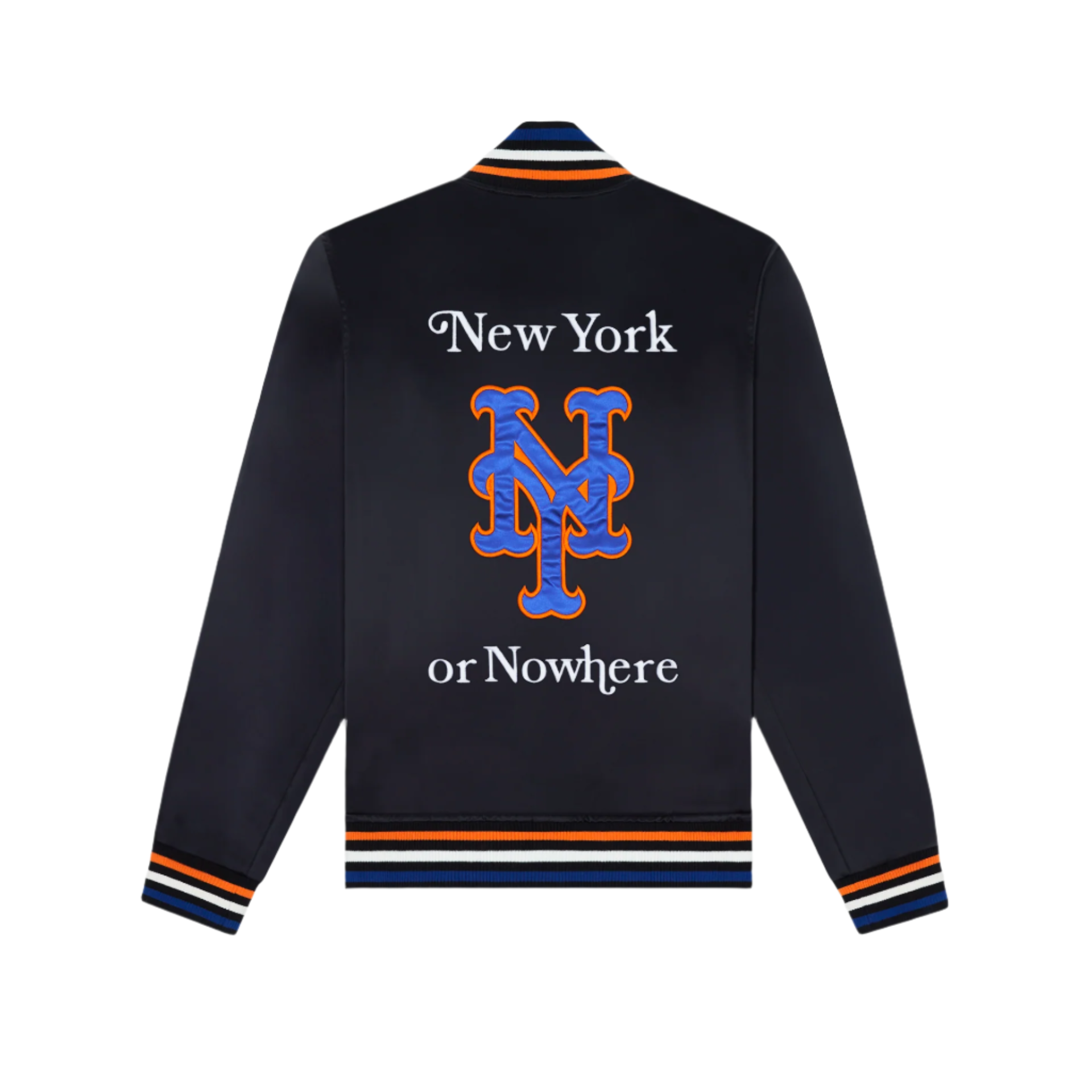 New York or Nowhere x New York Mets Black Varsity Jacket