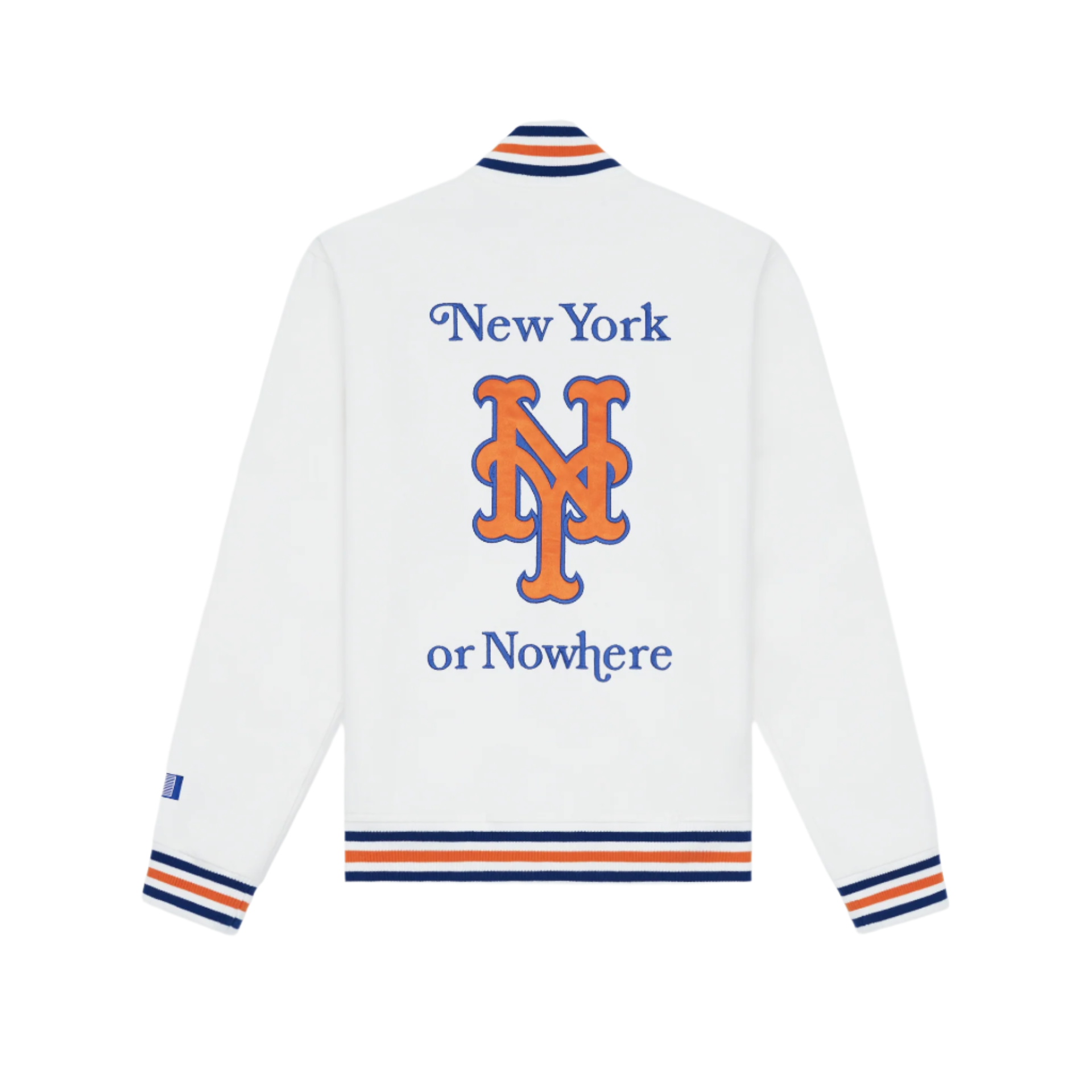 New York or Nowhere x New York Mets White Varsity Jacket